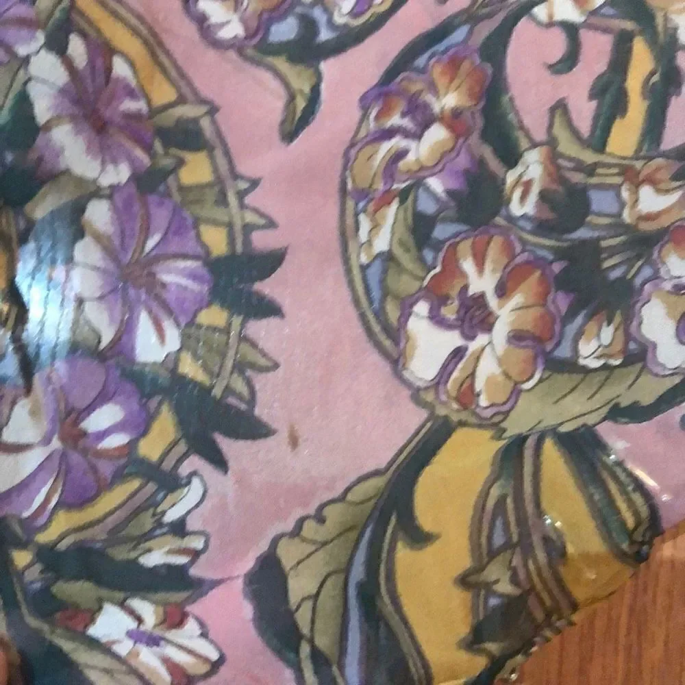 Museum of fine art Boston hundred percent silk scarf, mauve, floral pattern